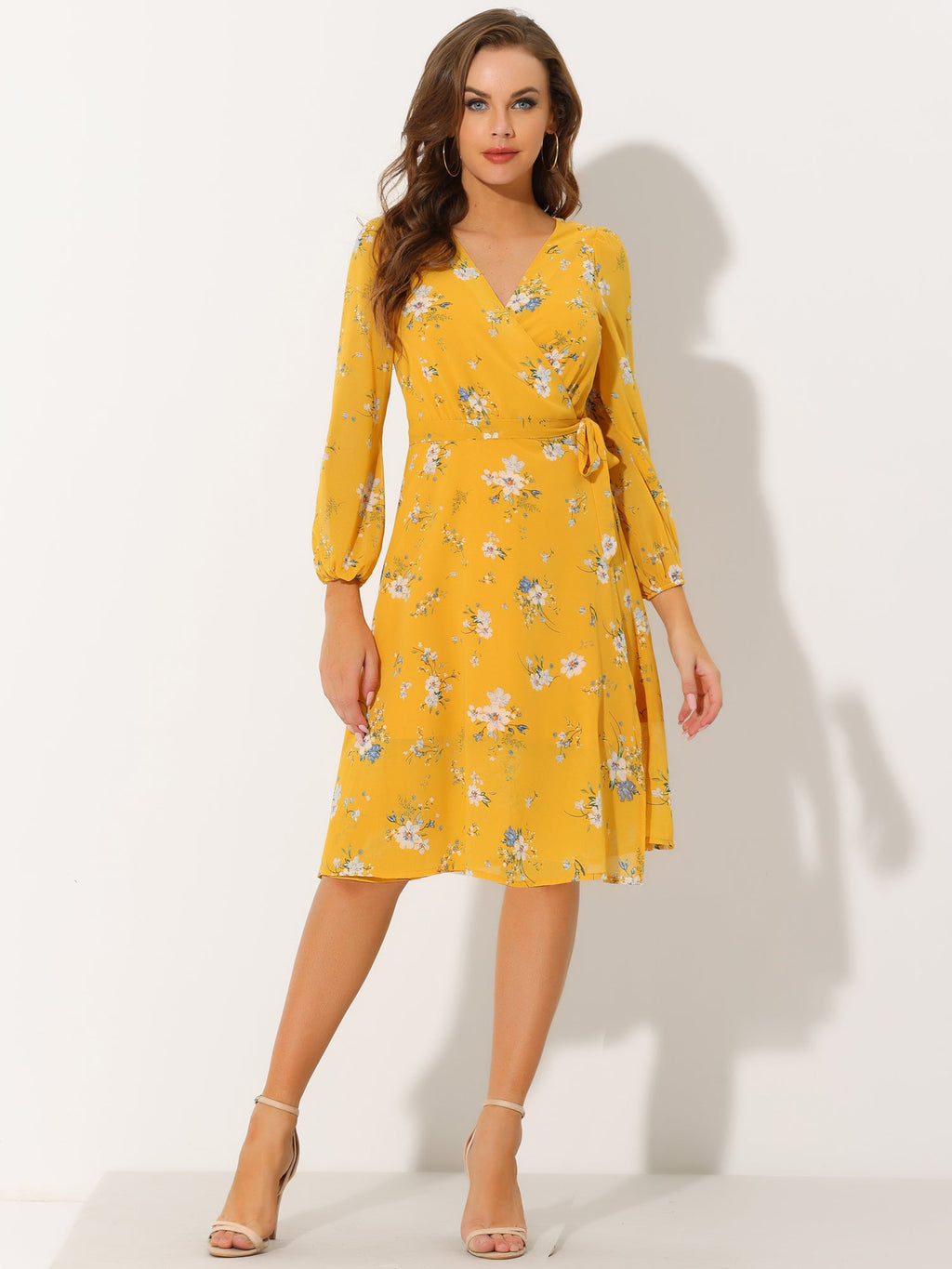 Tie Closure Sheer Long Dress