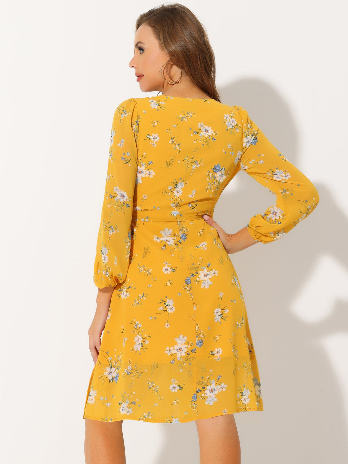 Tie Closure Sheer Long Dress
