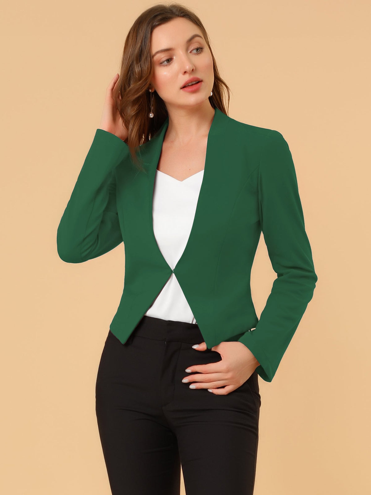Fully Lined High-Waist Blazer