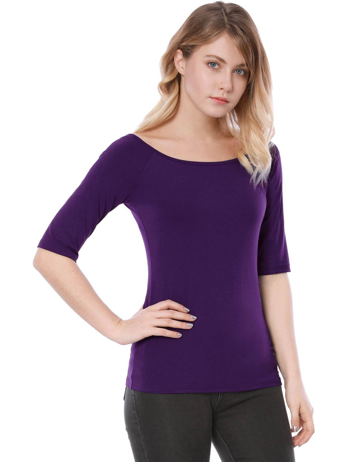 Hip-Length Slim Stretch Tee