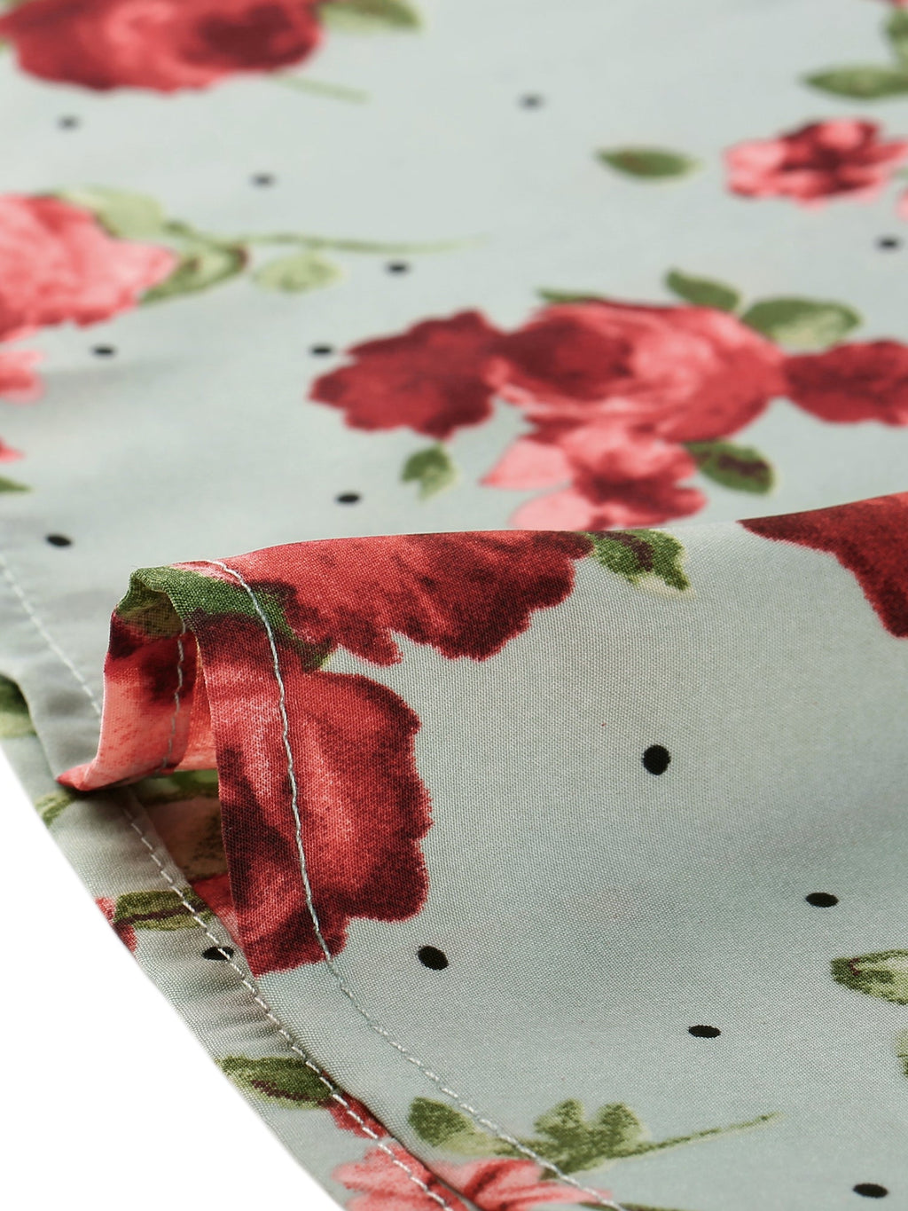 Smocked Floral Square Neck Dress