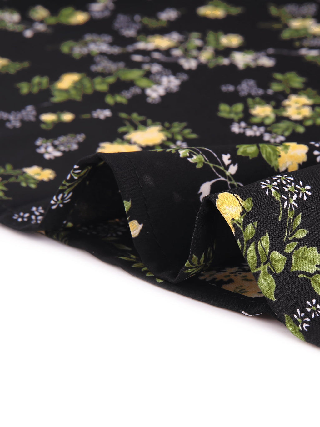 Smocked Floral Square Neck Dress