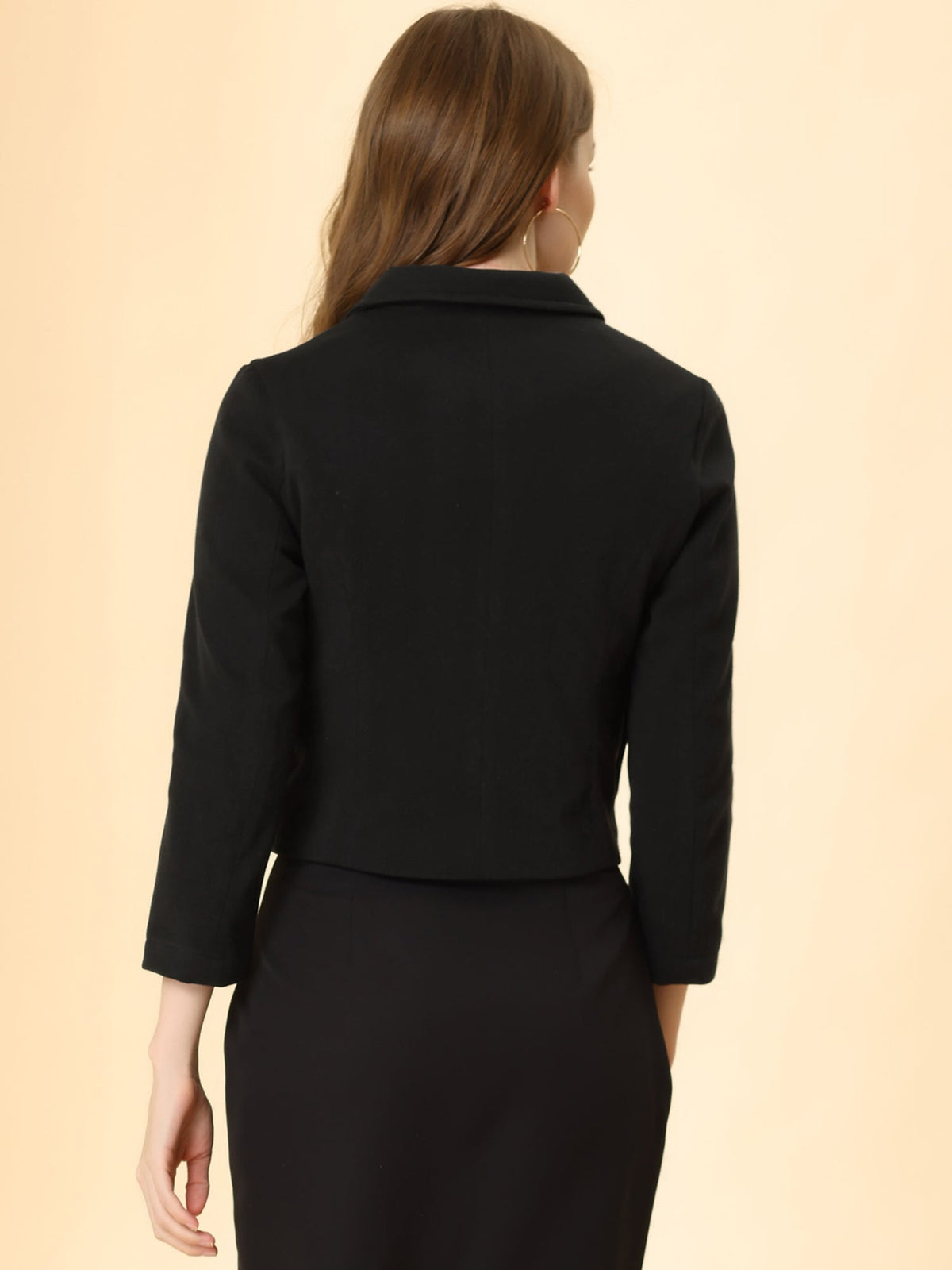 Cotton-Blend Point Collar Bomber Jacket