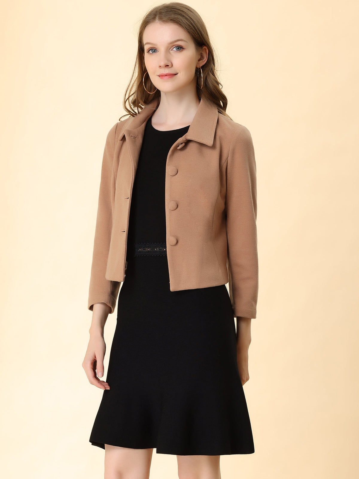 Cotton-Blend Point Collar Bomber Jacket