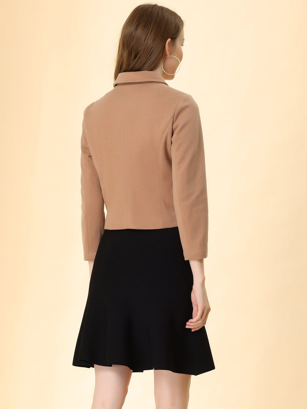 Cotton-Blend Point Collar Bomber Jacket