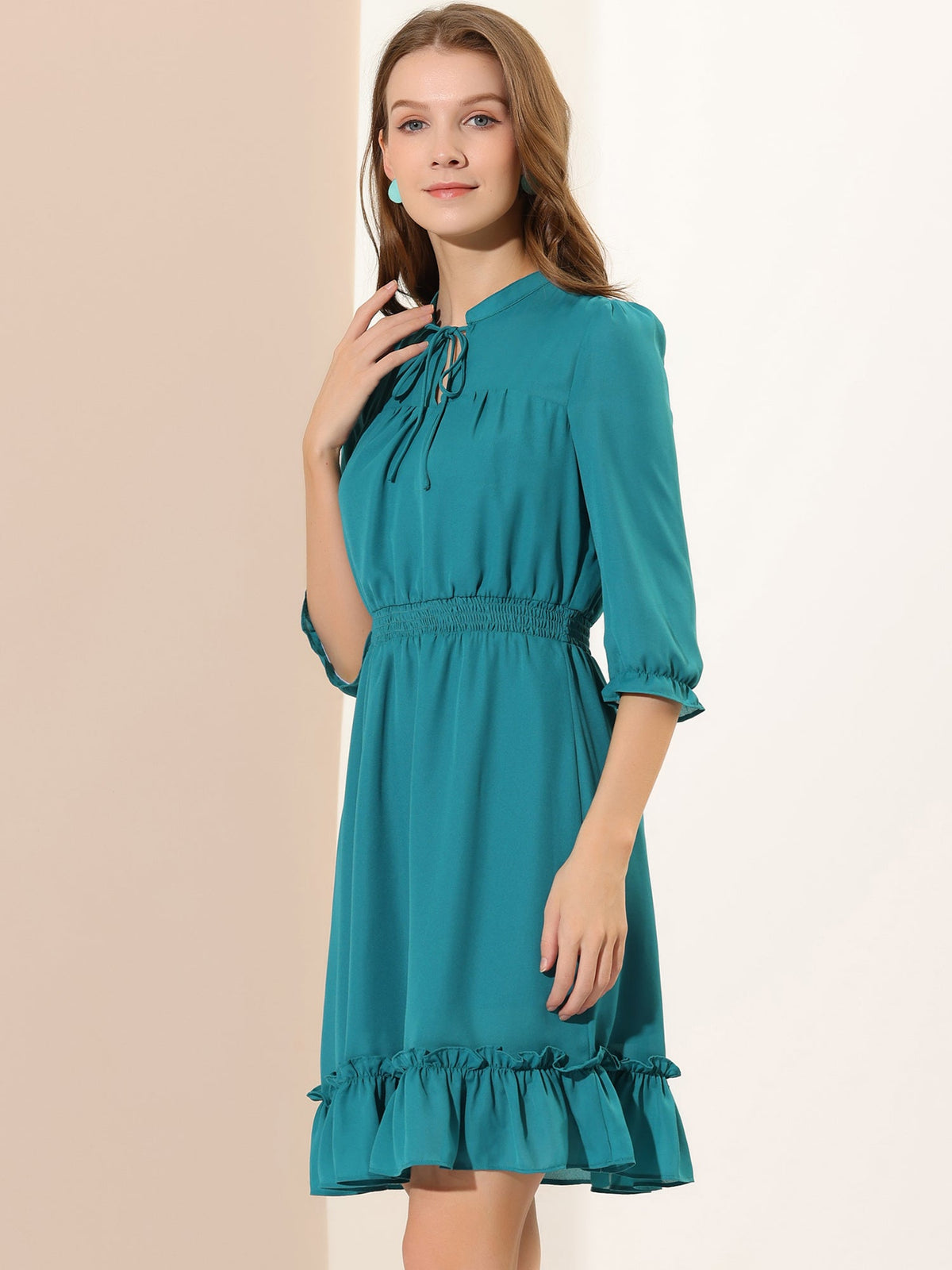 Smocked Layered Ruffle Dress