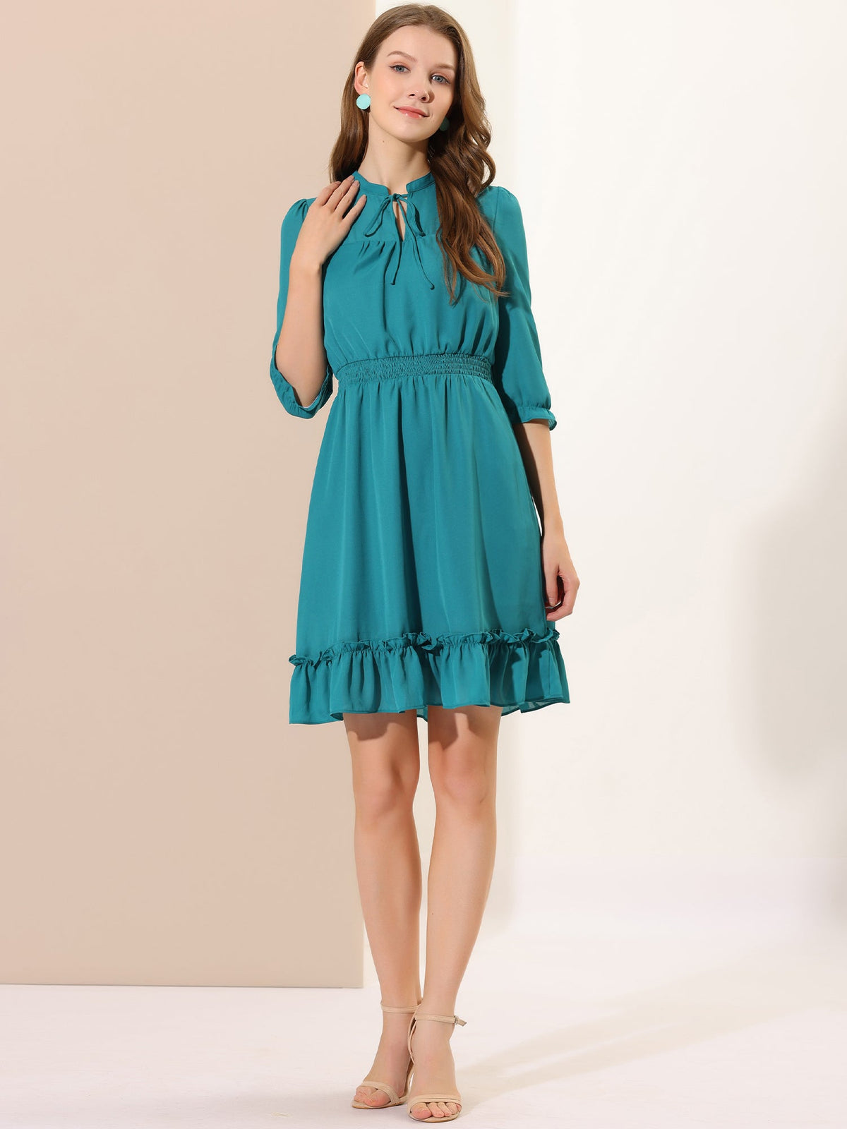 Smocked Layered Ruffle Dress