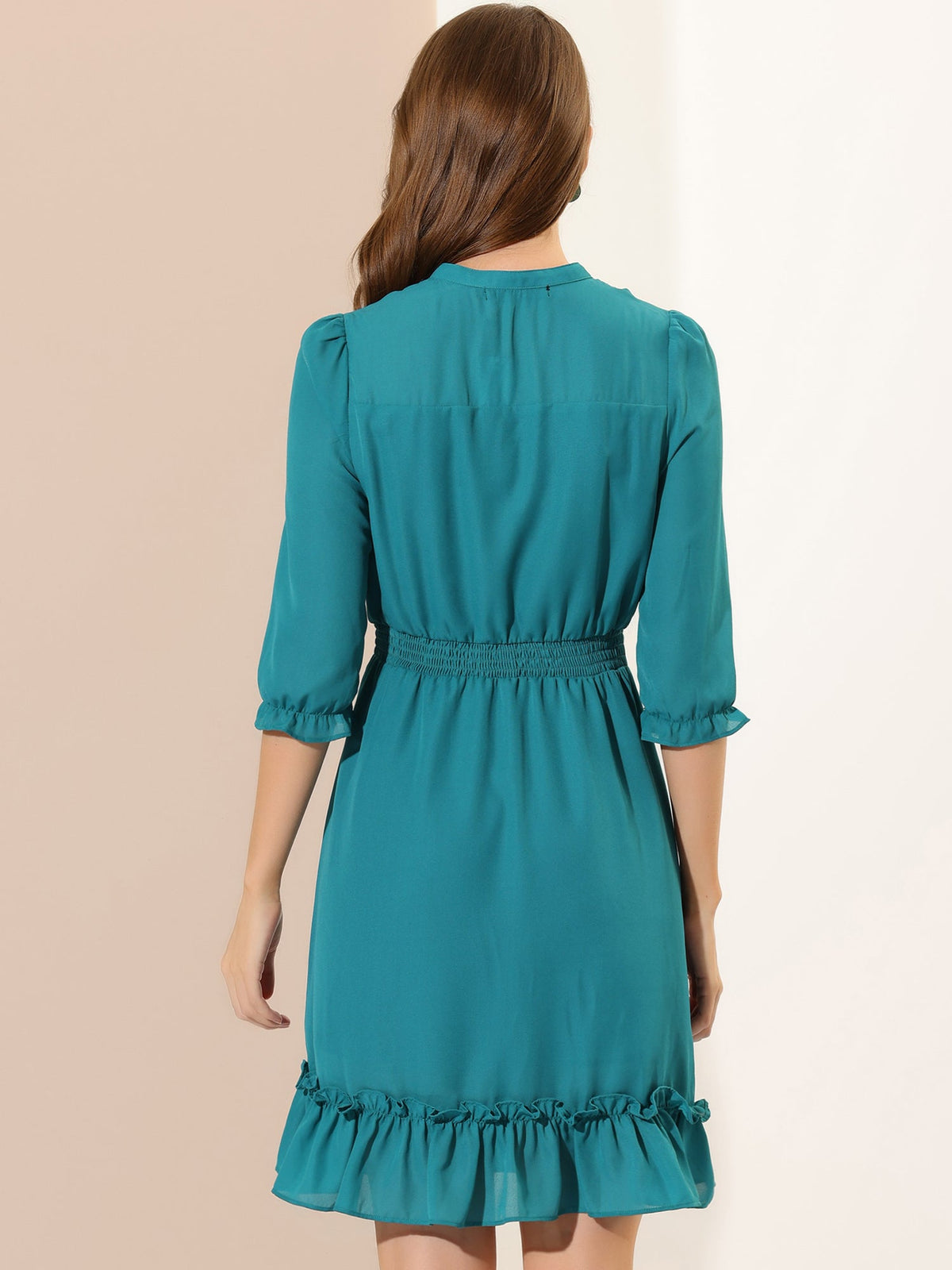 Smocked Layered Ruffle Dress