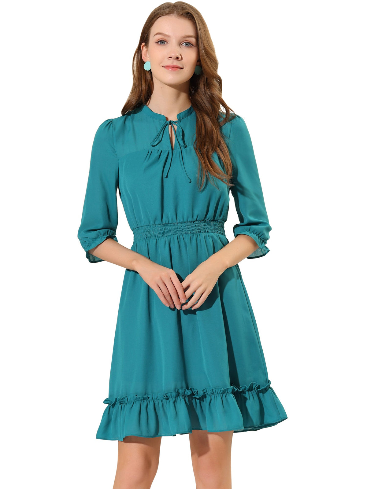 Smocked Layered Ruffle Dress