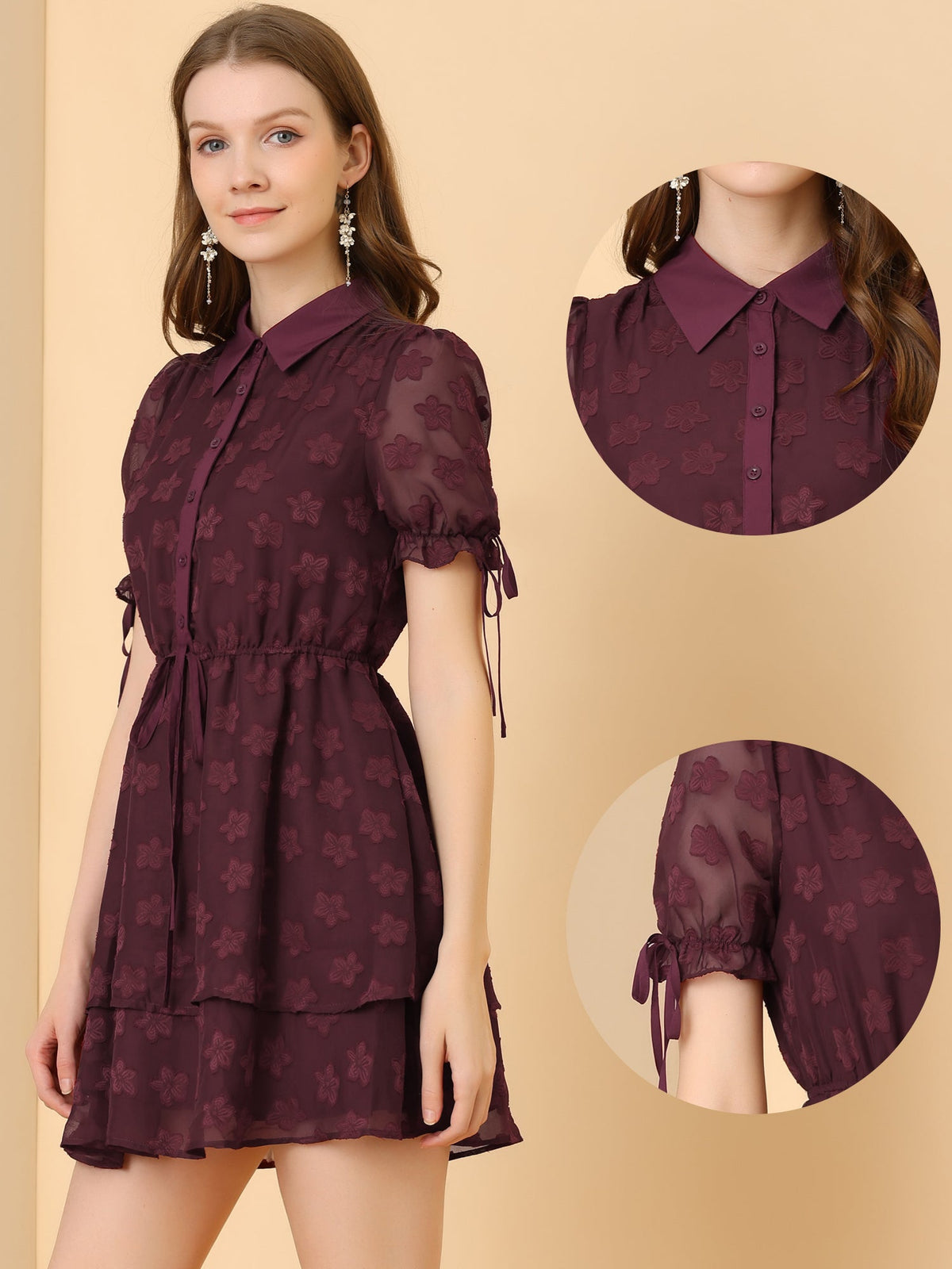 Half-Placket Button Dress