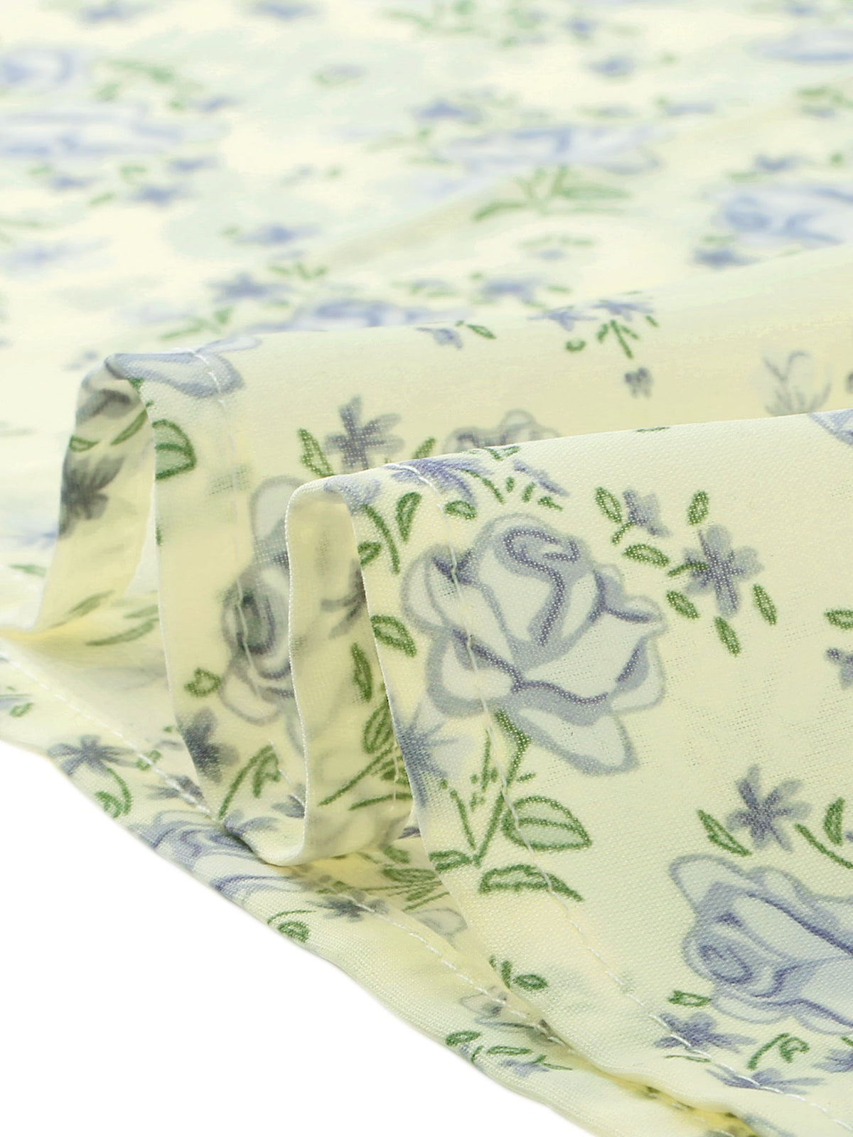 Smocked Floral Square Neck Dress