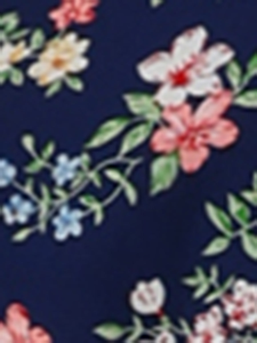 V-Neck Floral Flutter Dress