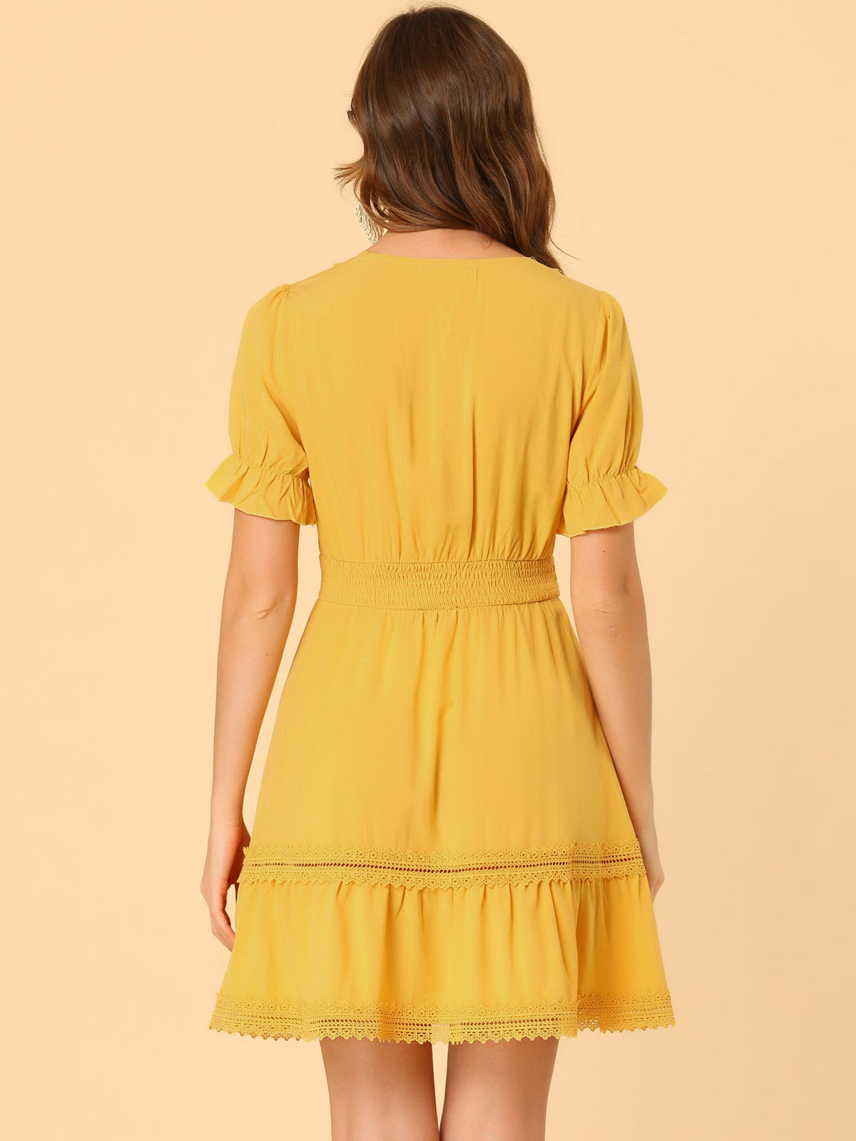 Crochet Lace Pleated Dress