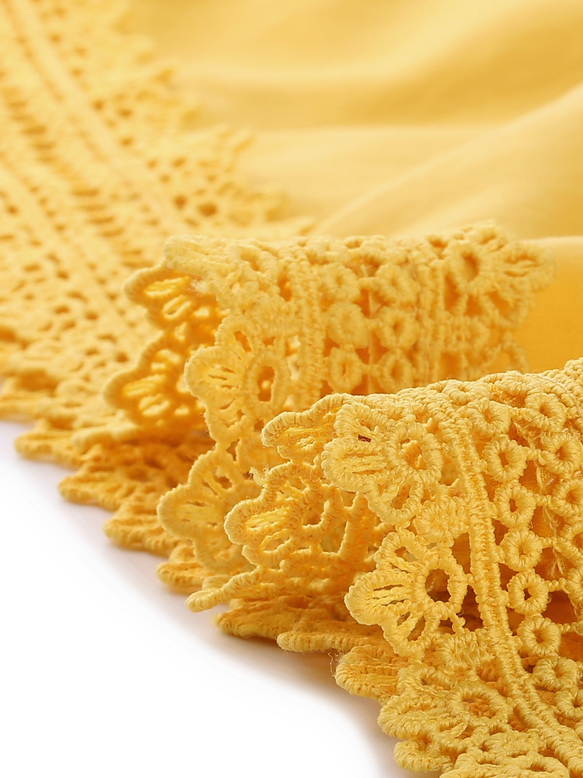Crochet Lace Pleated Dress