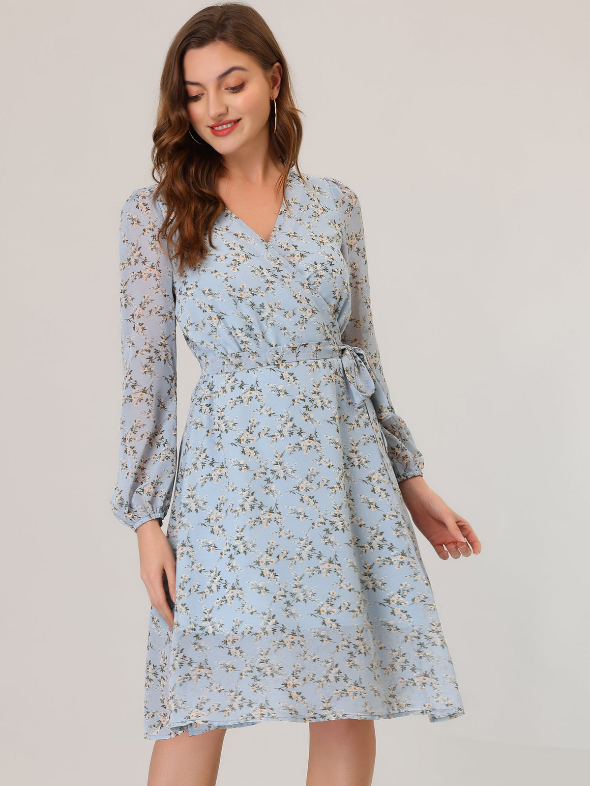 Tie Closure Sheer Long Dress
