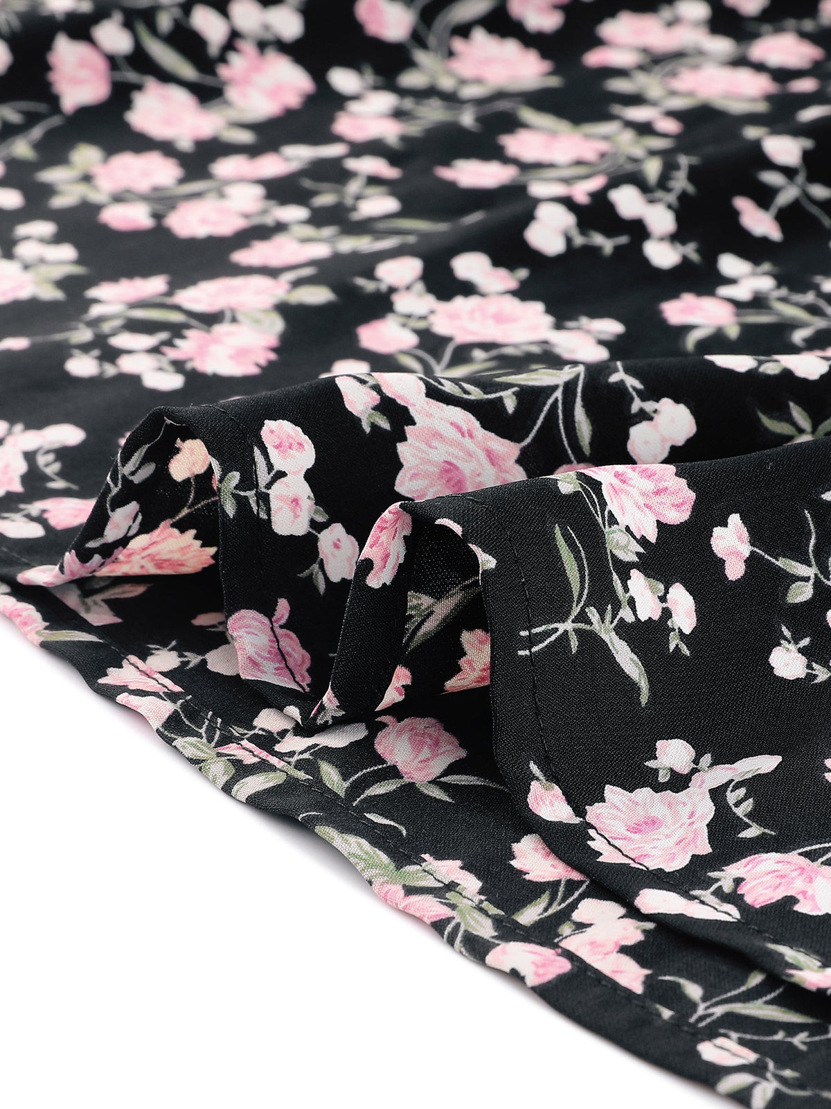 Smocked Floral Square Neck Dress
