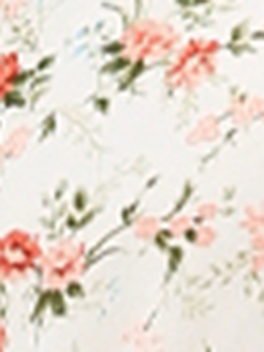 Floral Standing Collar Dress