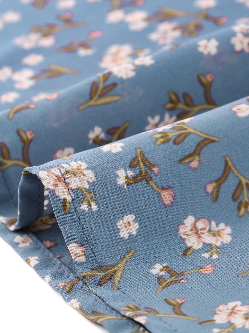 Smocked Floral Square Neck Dress