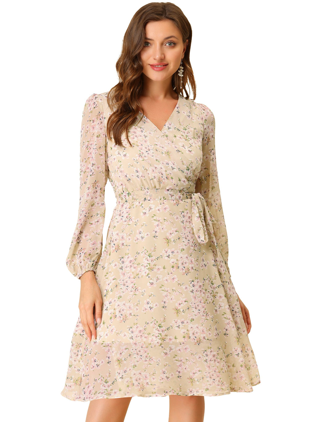 Tie Closure Sheer Long Dress
