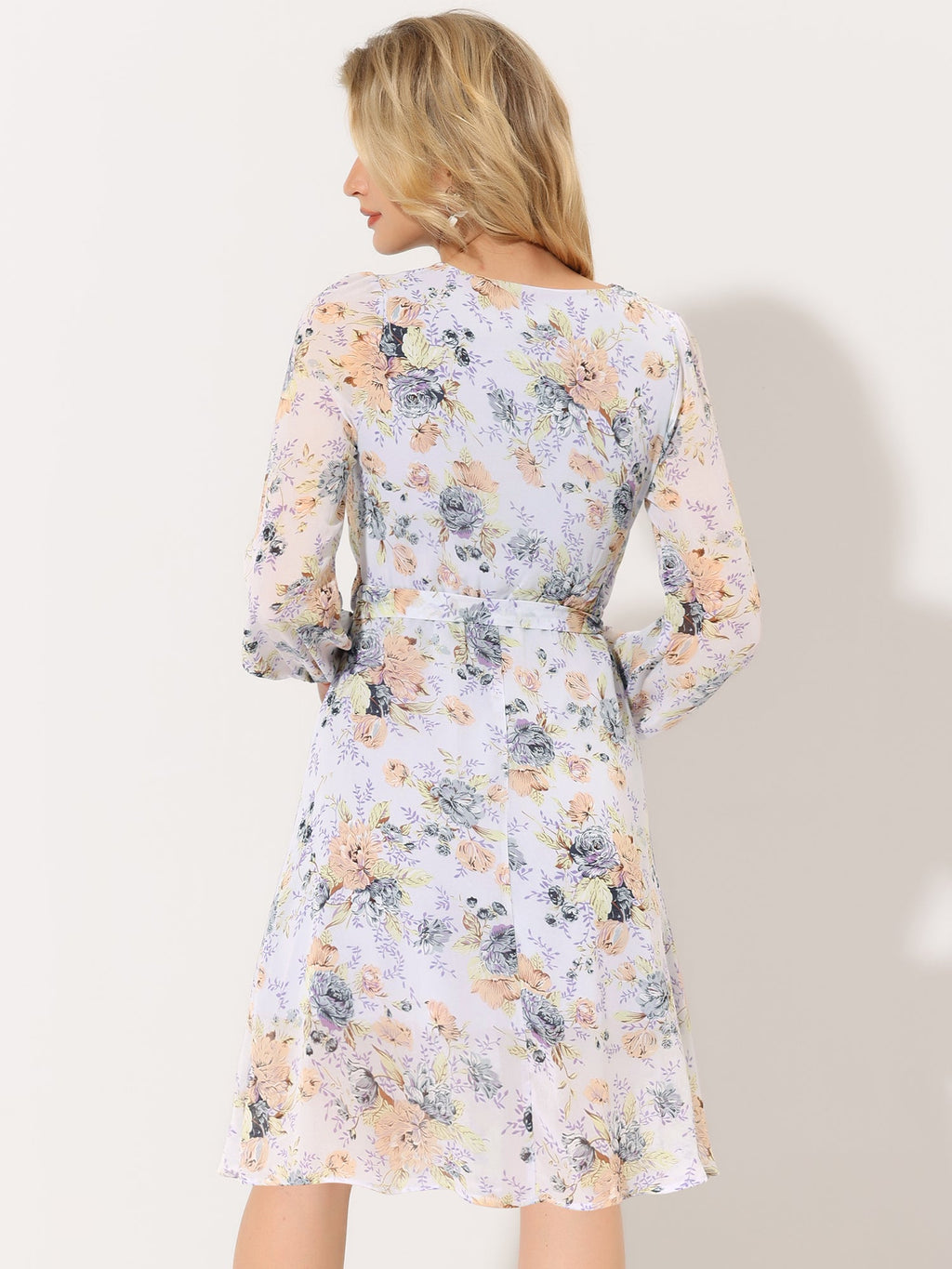 Tie Closure Sheer Long Dress
