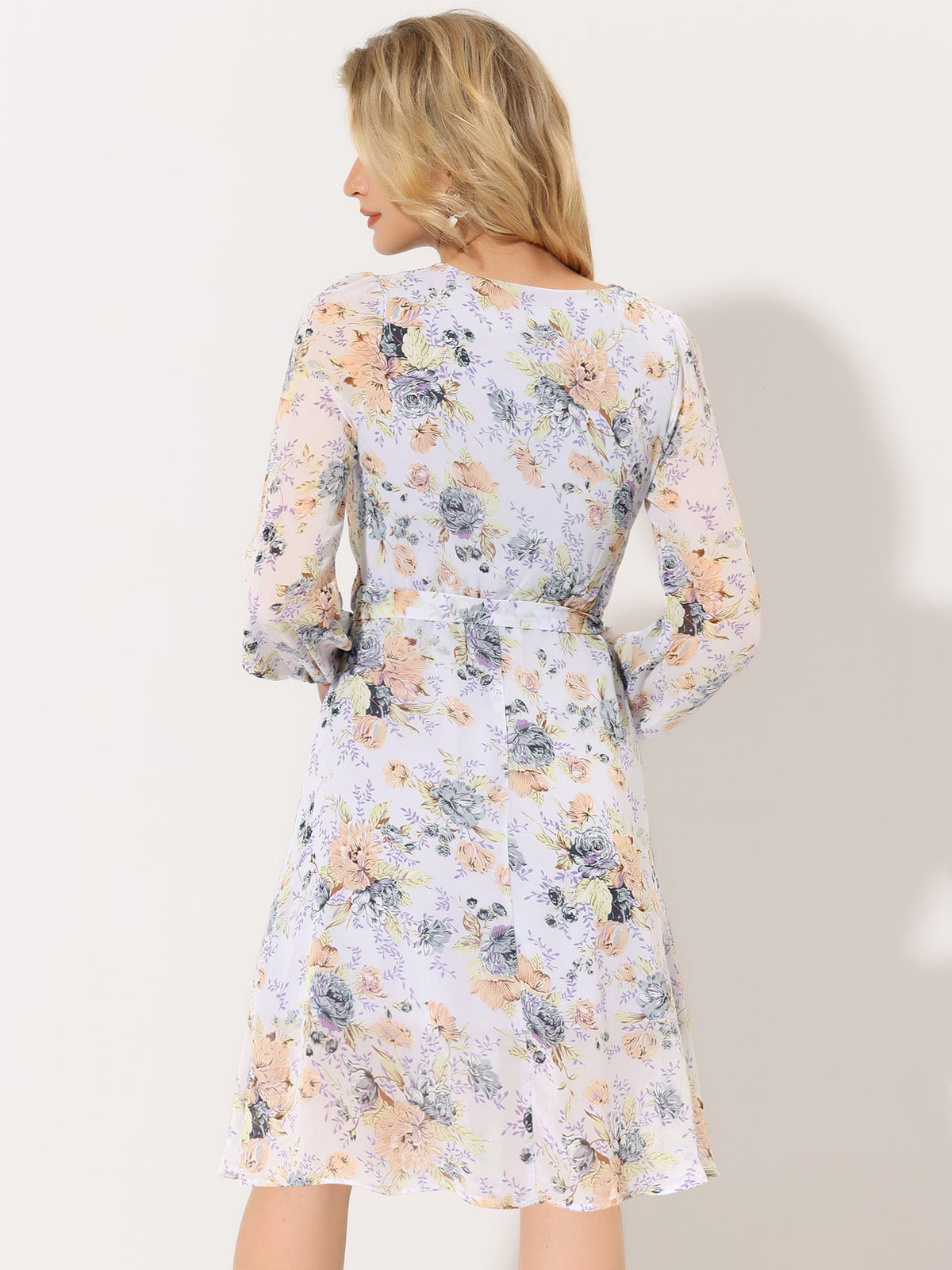Tie Closure Sheer Long Dress