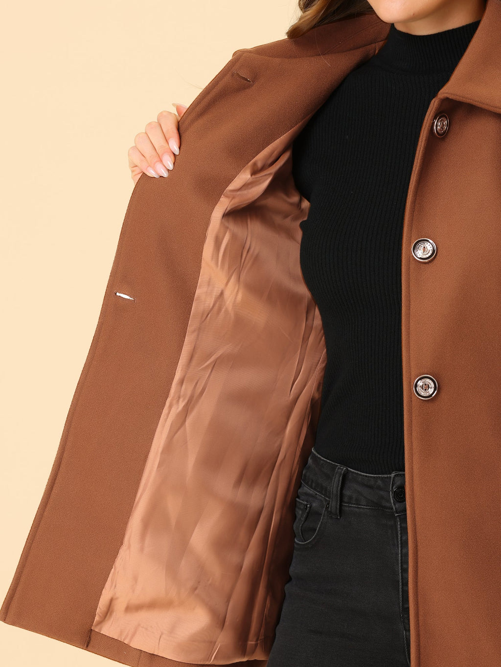 Bowtie Back A-Line Coat