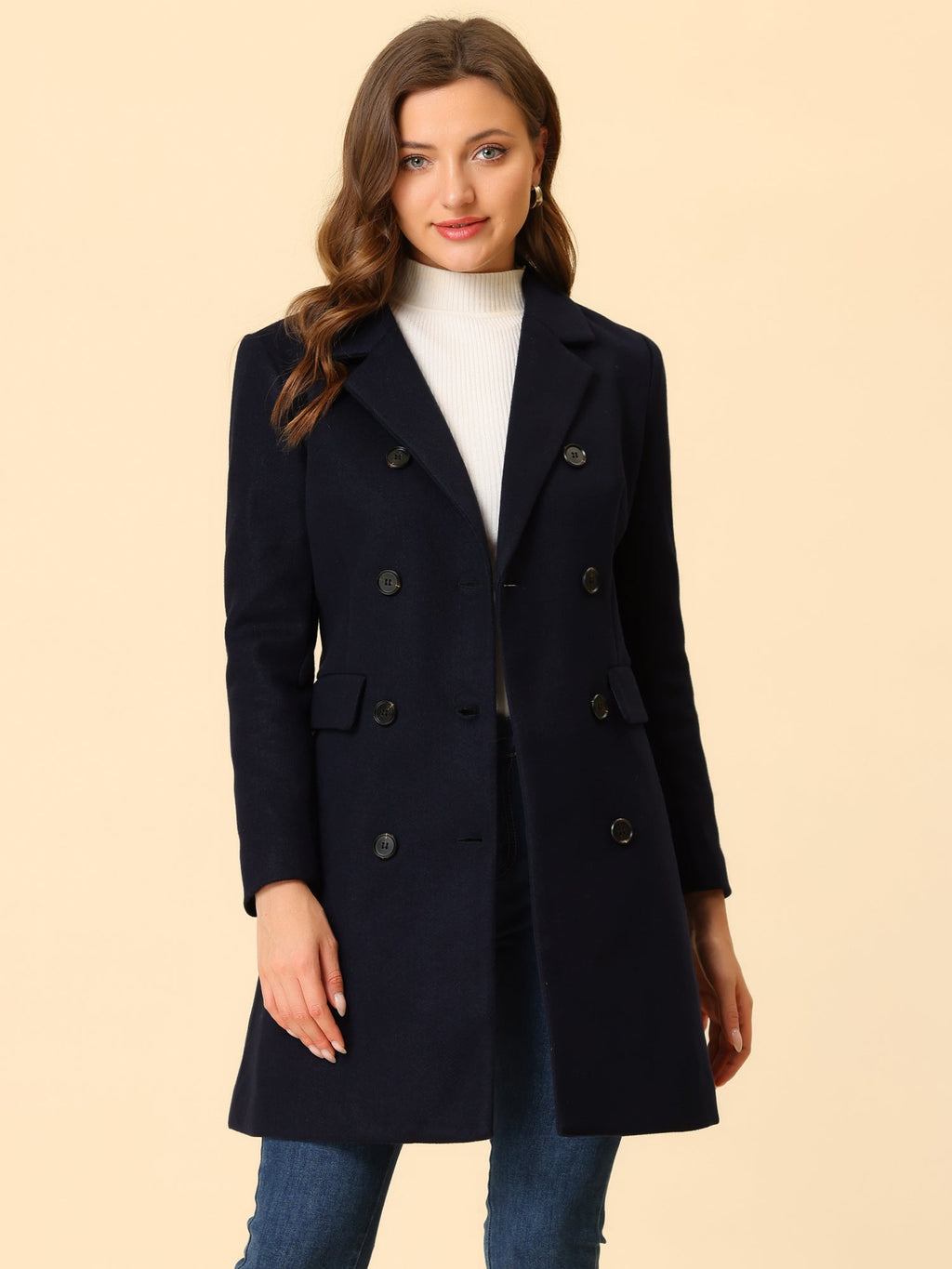 Double-Breasted Lined Overcoat