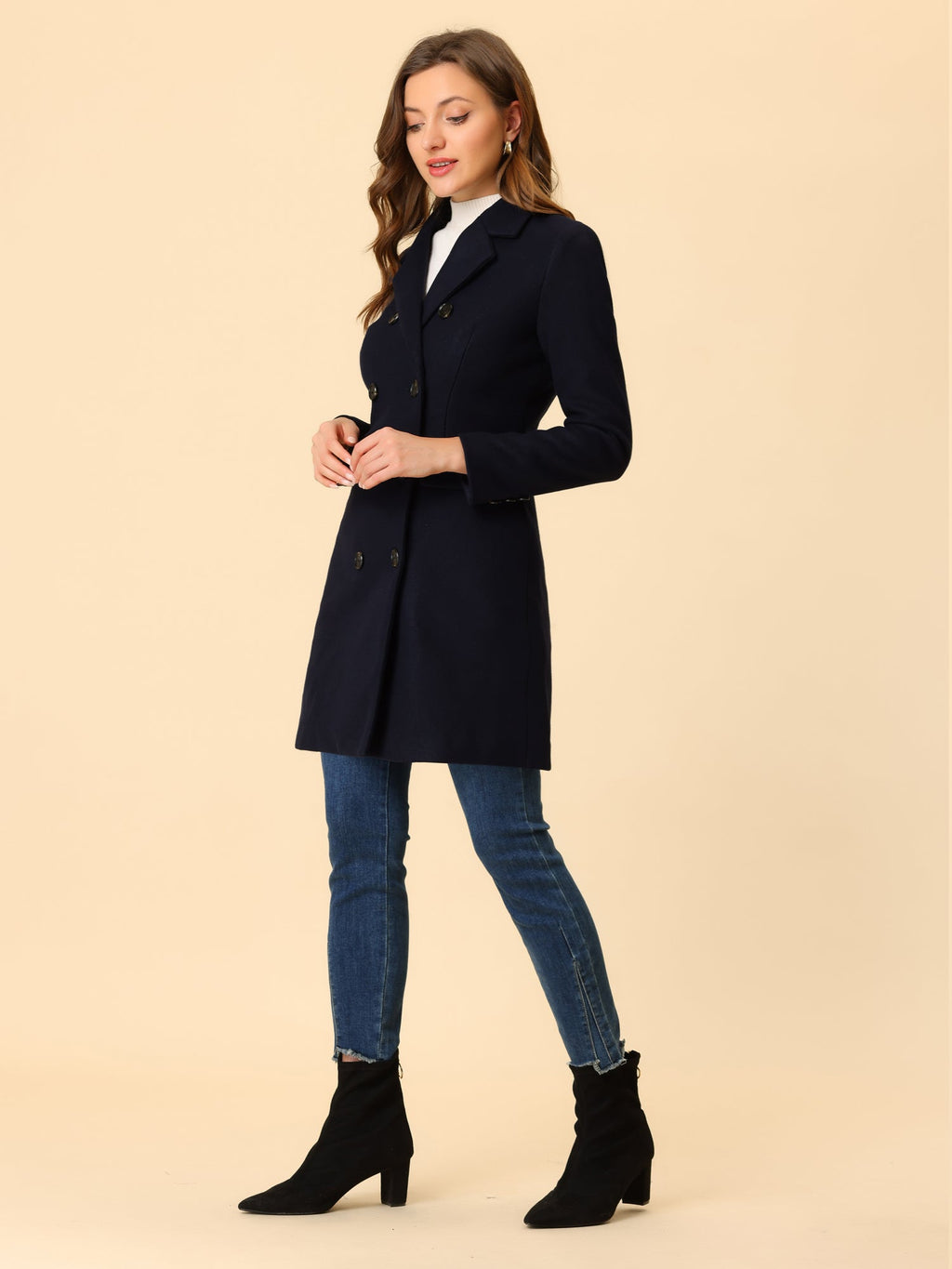 Double-Breasted Lined Overcoat