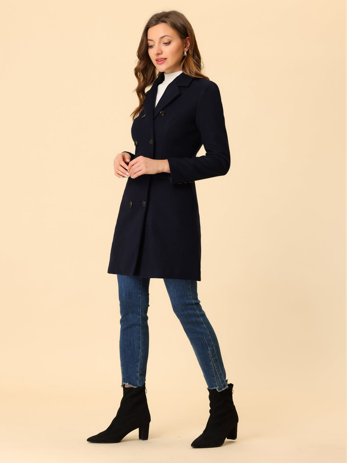 Double-Breasted Lined Overcoat