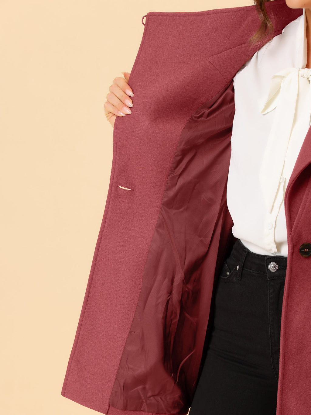 Button-Closure Classic Trench