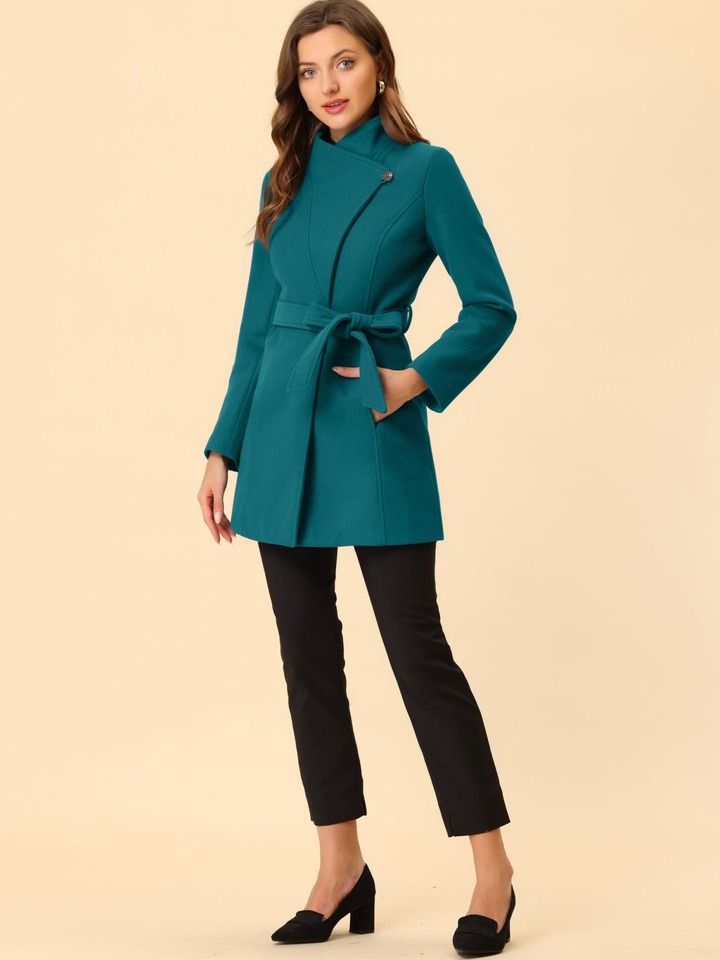 Button-Closure Classic Trench