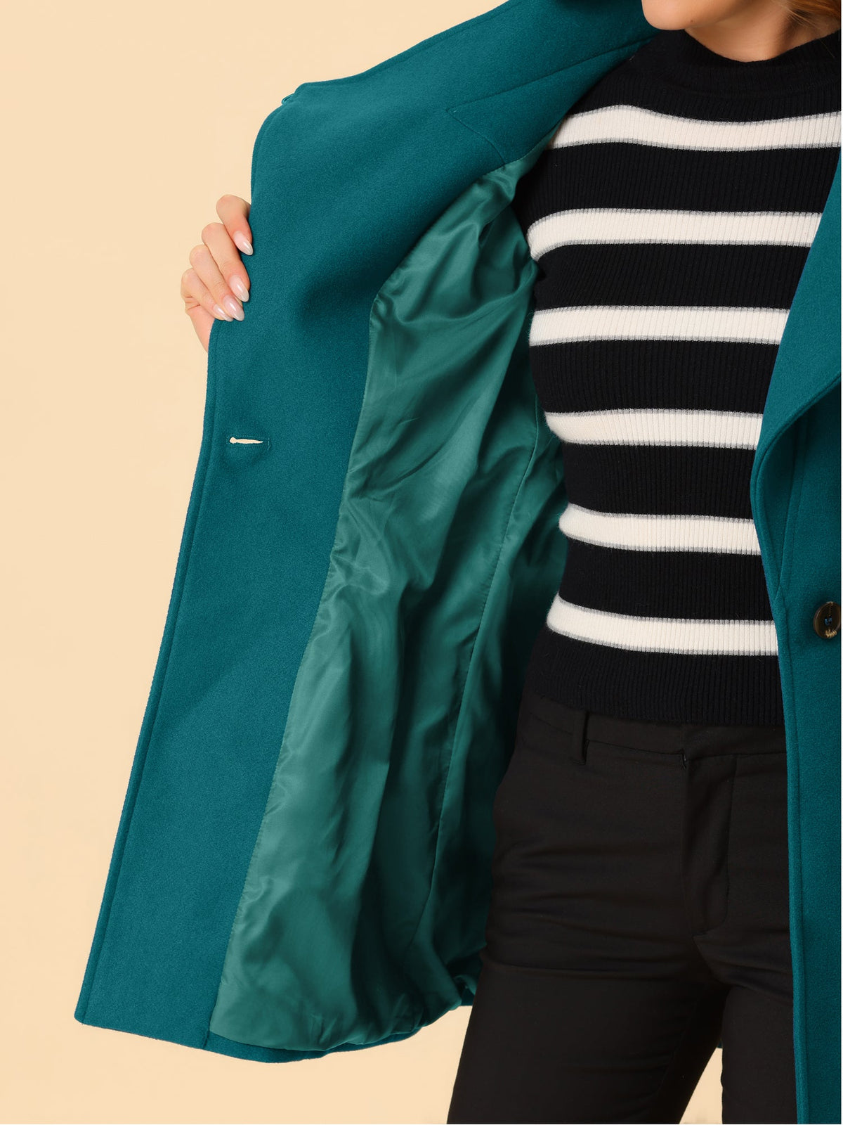 Button-Closure Classic Trench