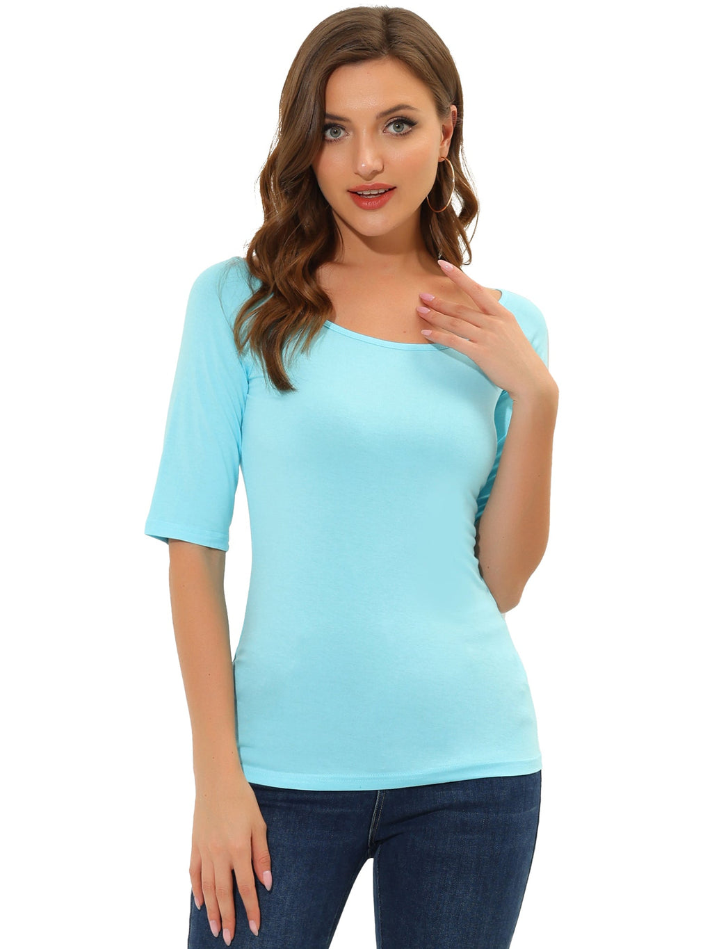 Hip-Length Slim Stretch Tee