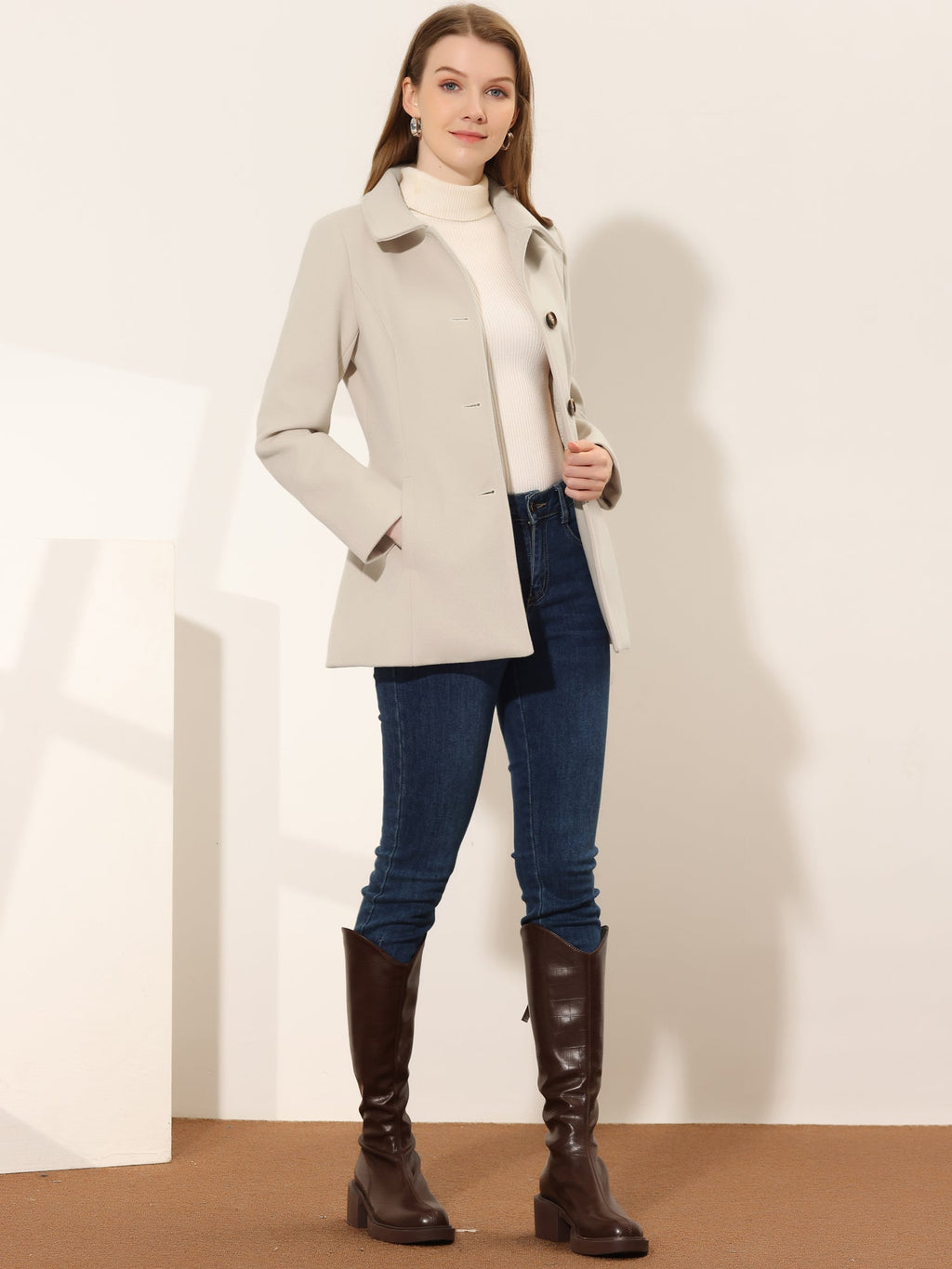 Structured Single-Breasted Peacoat