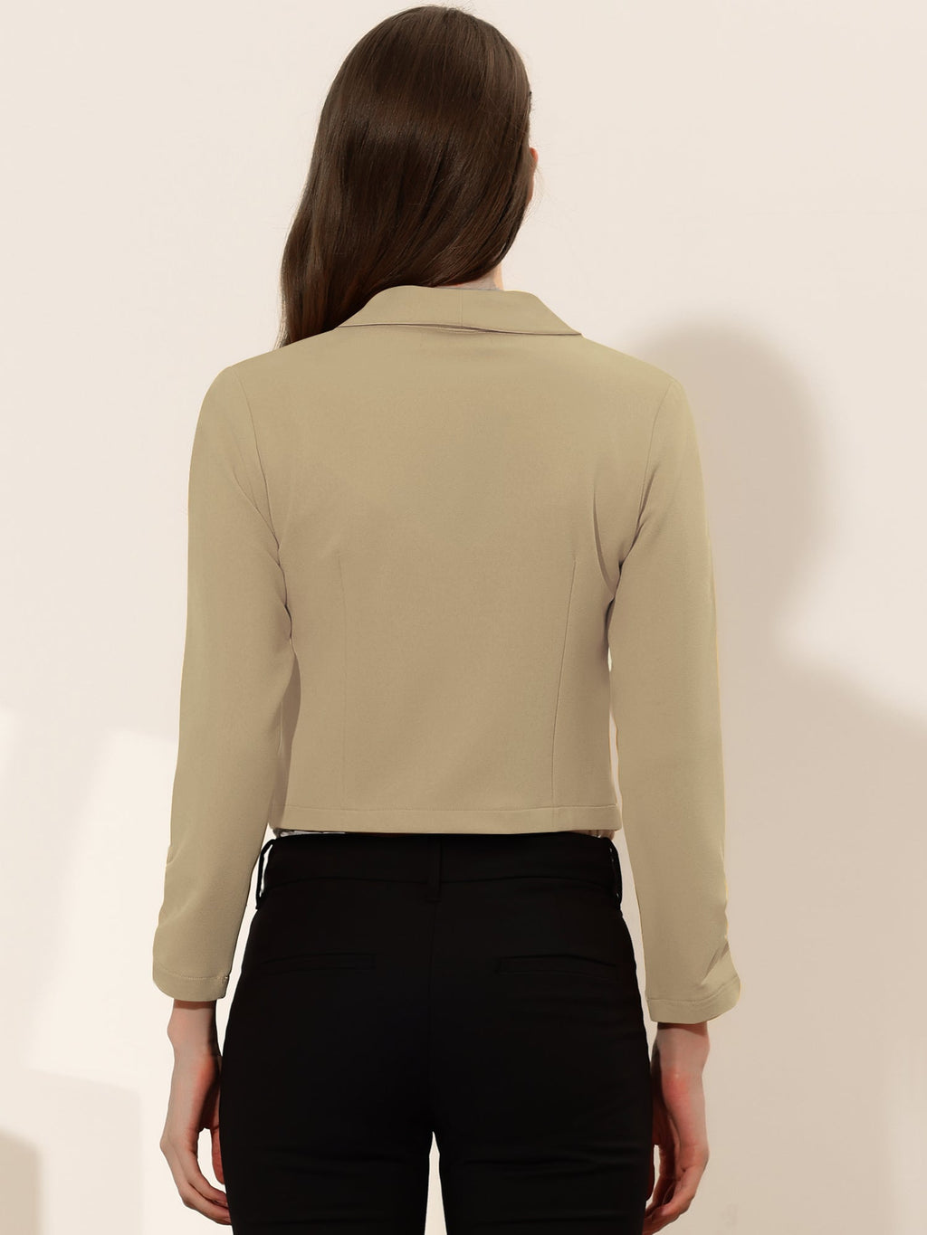 Open-Front Fitted Hook Blazer