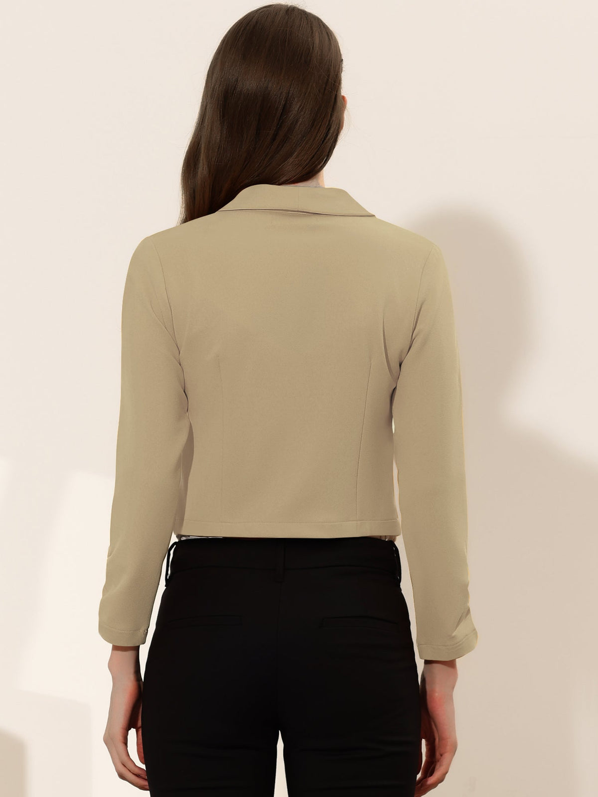 Open-Front Fitted Hook Blazer