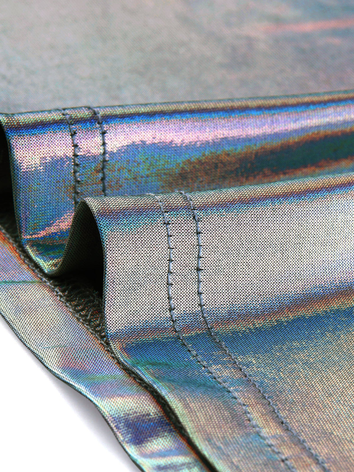 Metallic Crew Neck Sleeveless Top