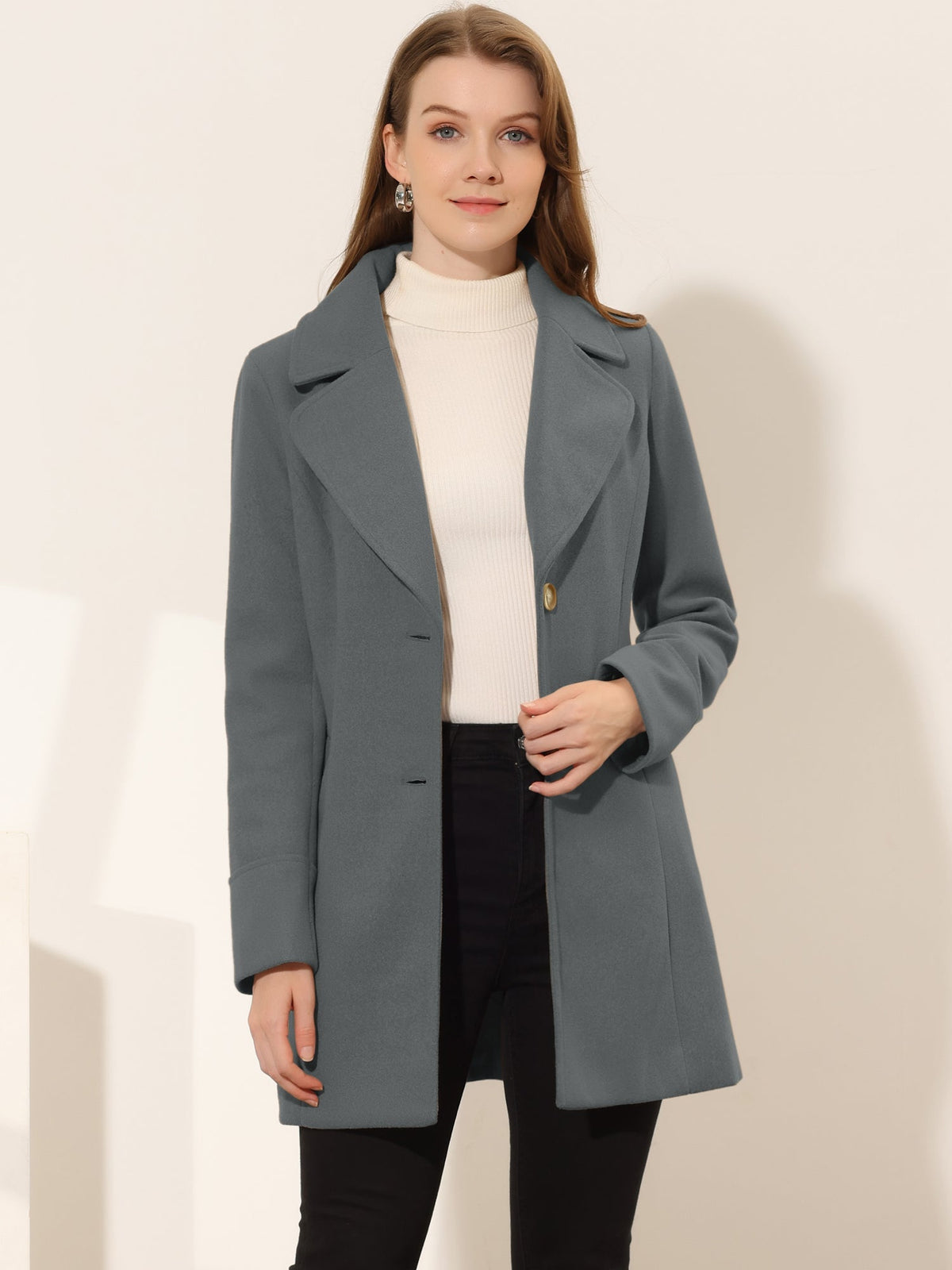 Curved Waist Vent Overcoat