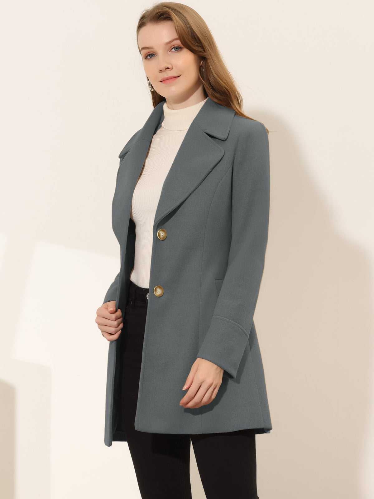 Curved Waist Vent Overcoat