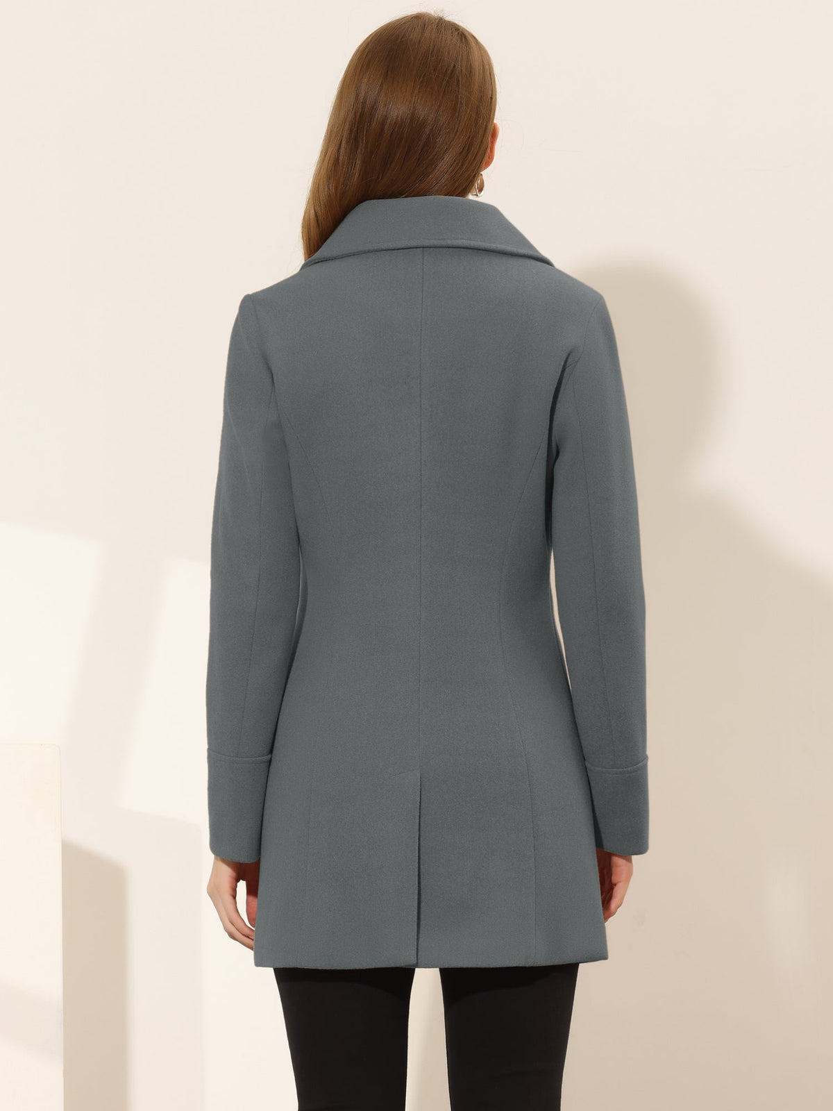 Curved Waist Vent Overcoat