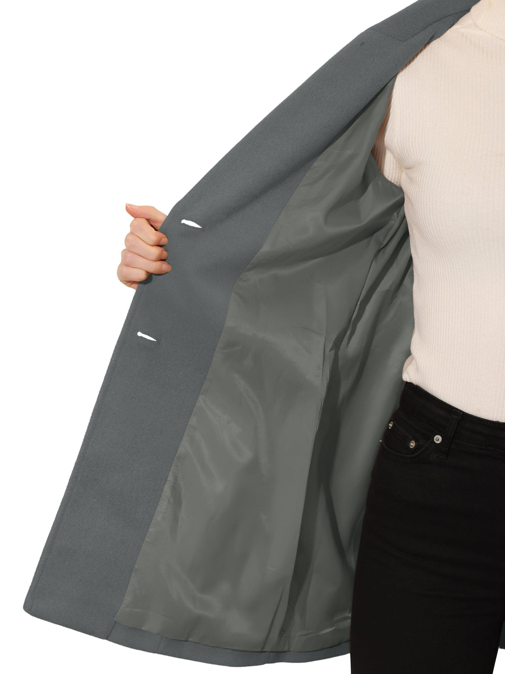 Curved Waist Vent Overcoat