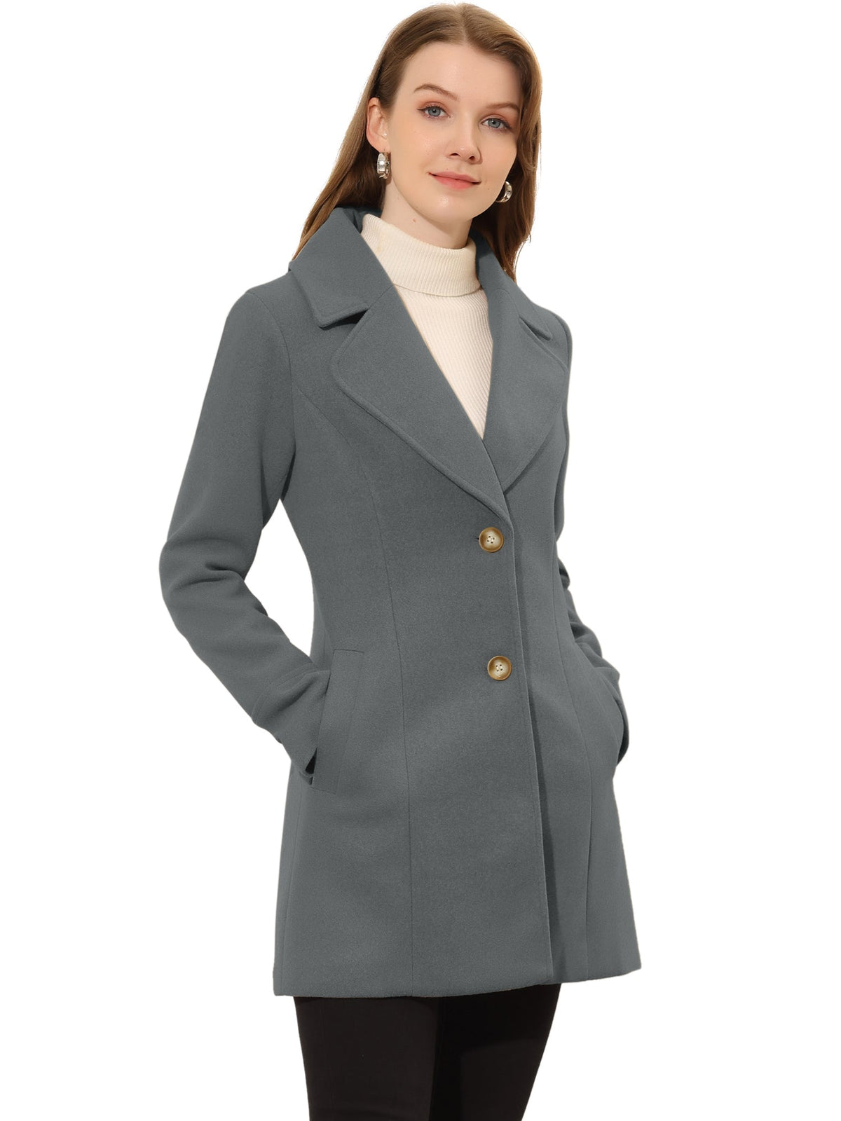 Curved Waist Vent Overcoat