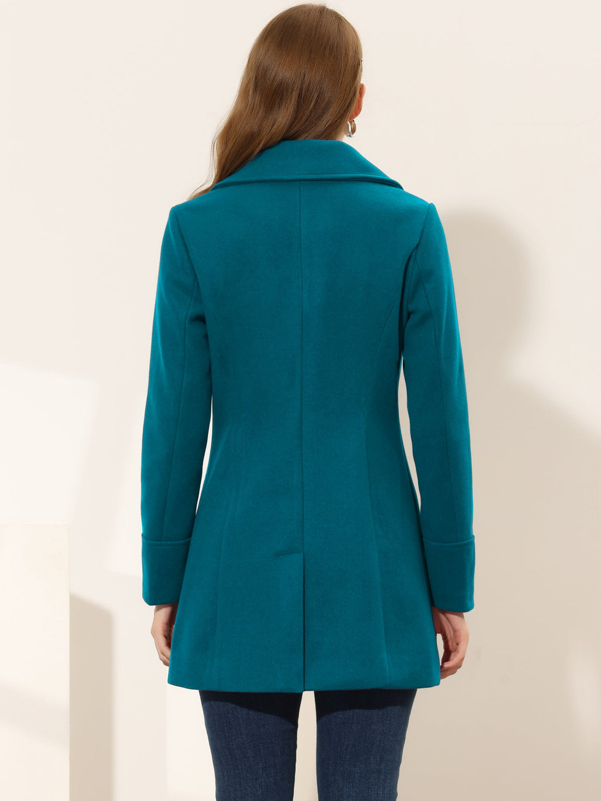 Curved Waist Vent Overcoat