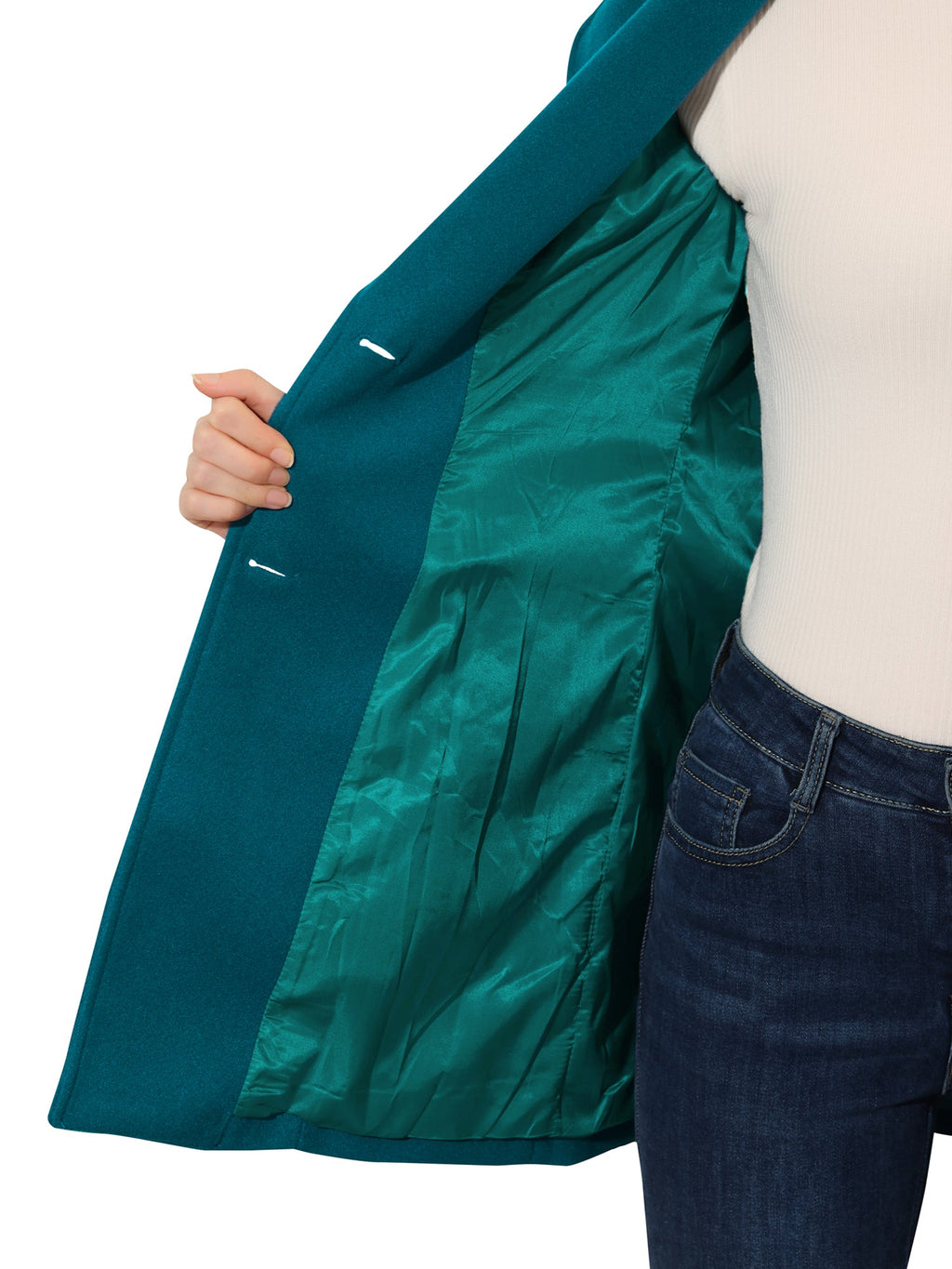 Curved Waist Vent Overcoat