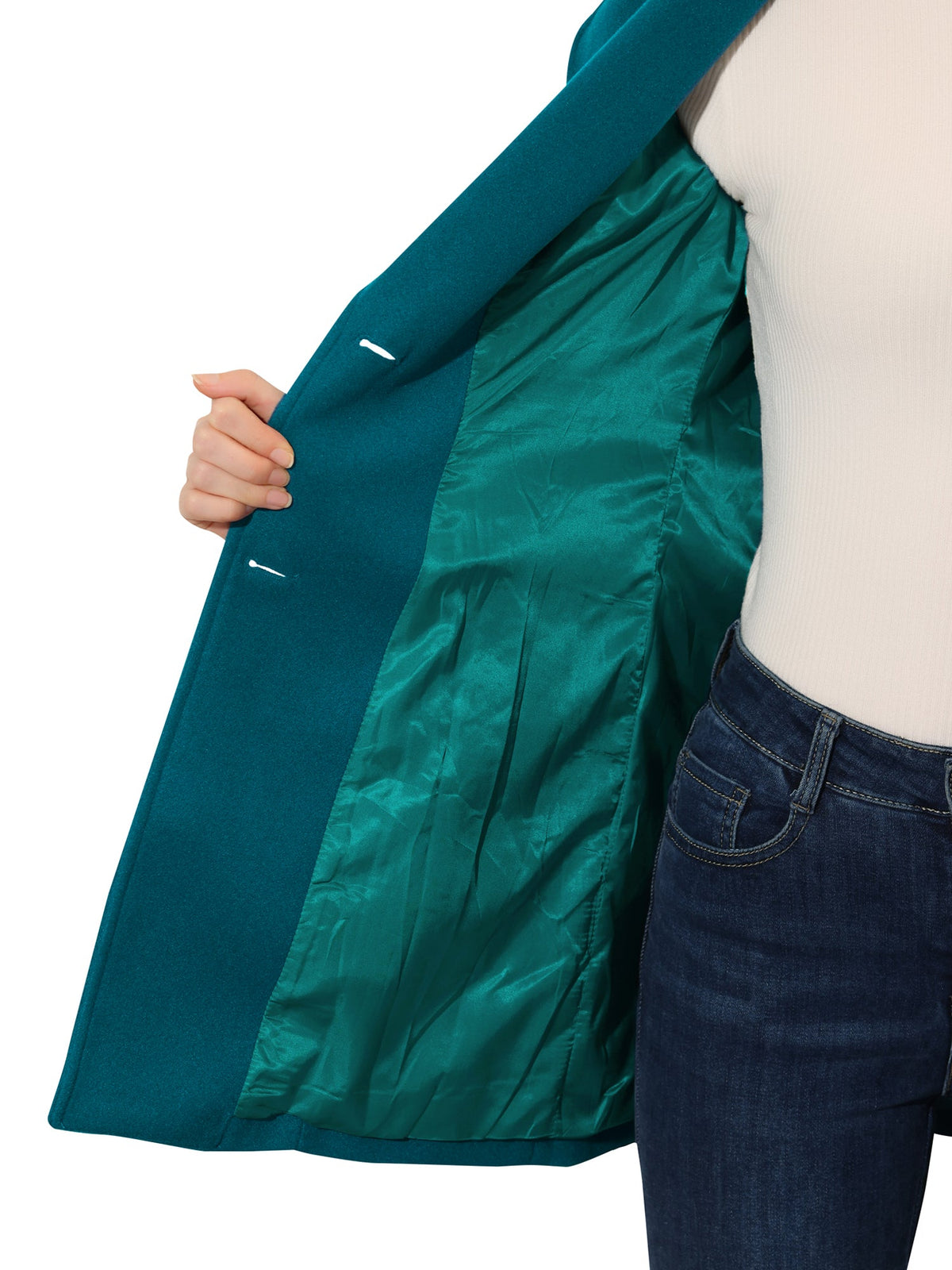 Curved Waist Vent Overcoat