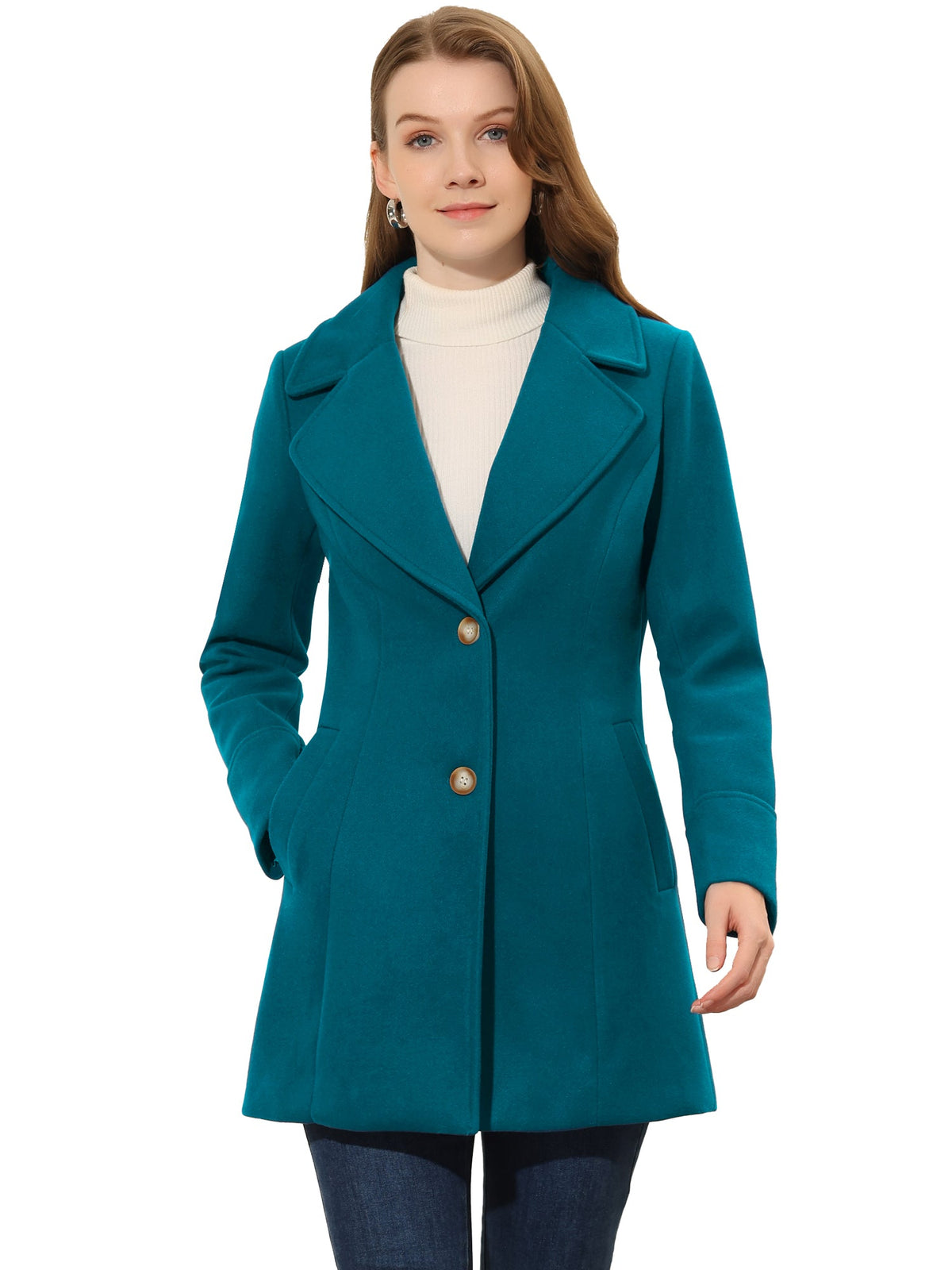Curved Waist Vent Overcoat