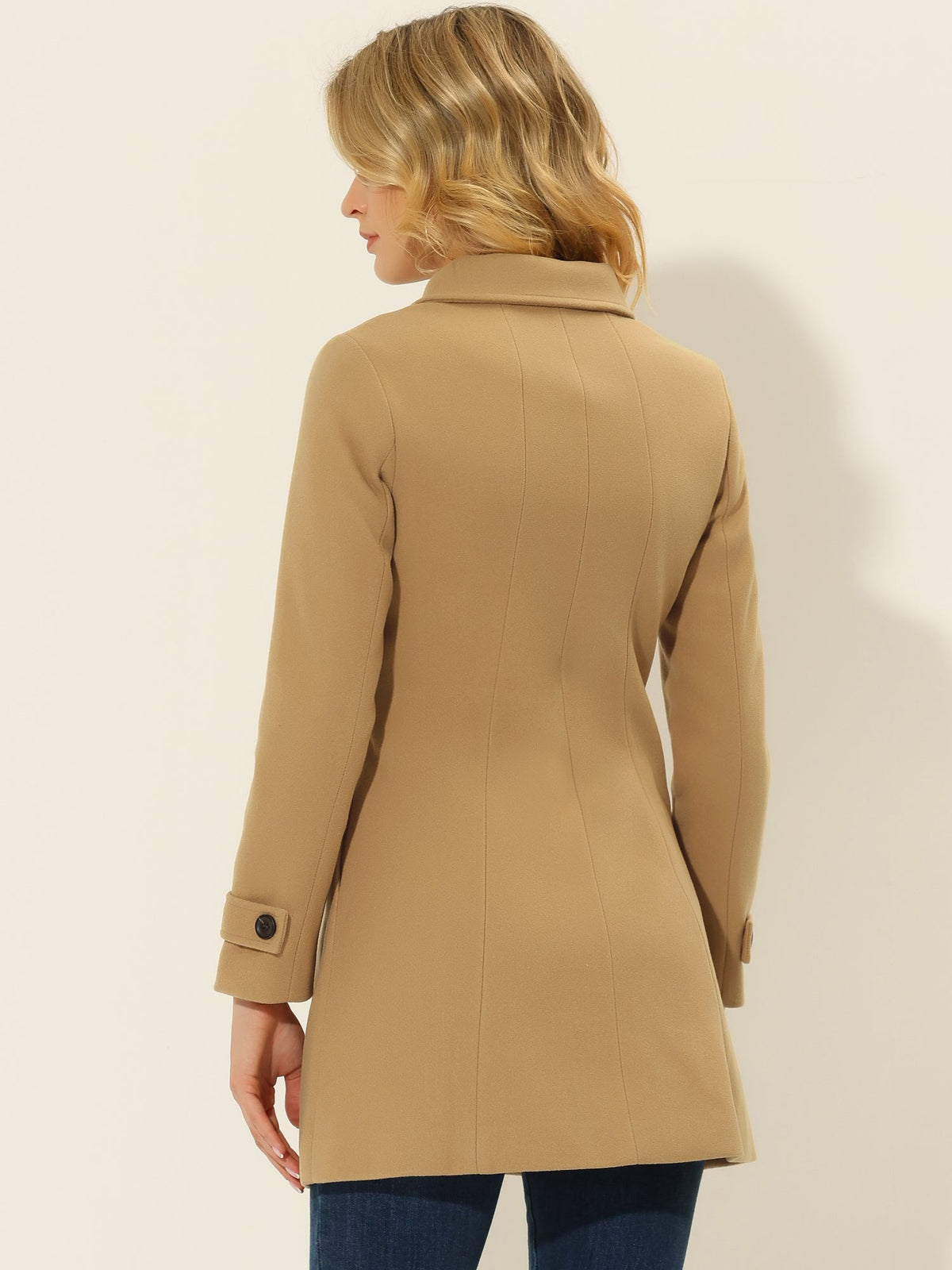 Slim-Profile Striped Overcoat
