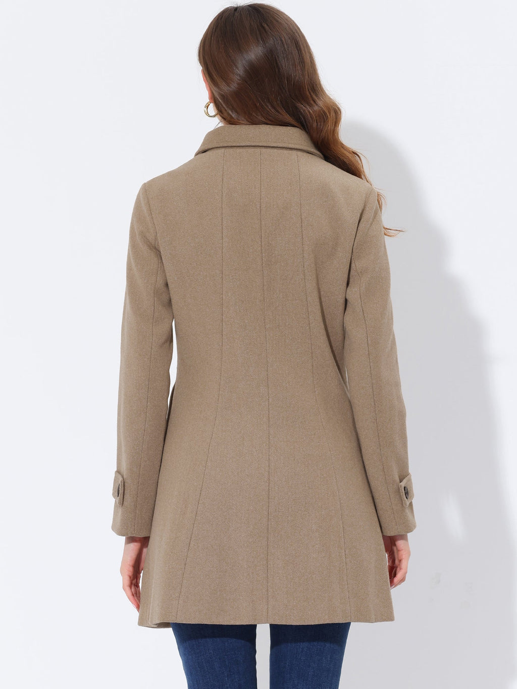 Slim-Profile Striped Overcoat
