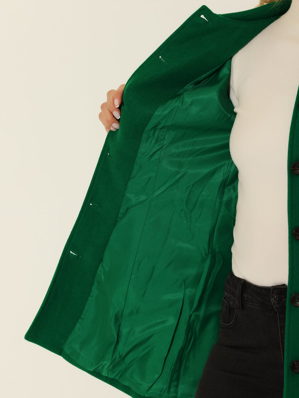 Slim-Profile Striped Overcoat