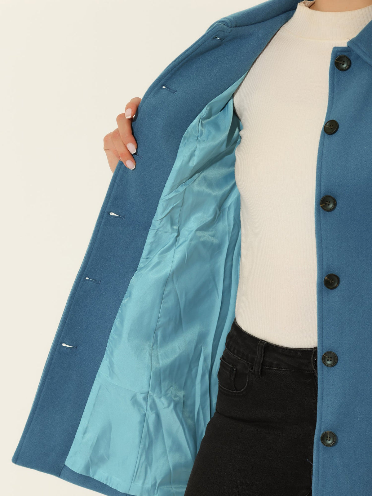 Slim-Profile Striped Overcoat
